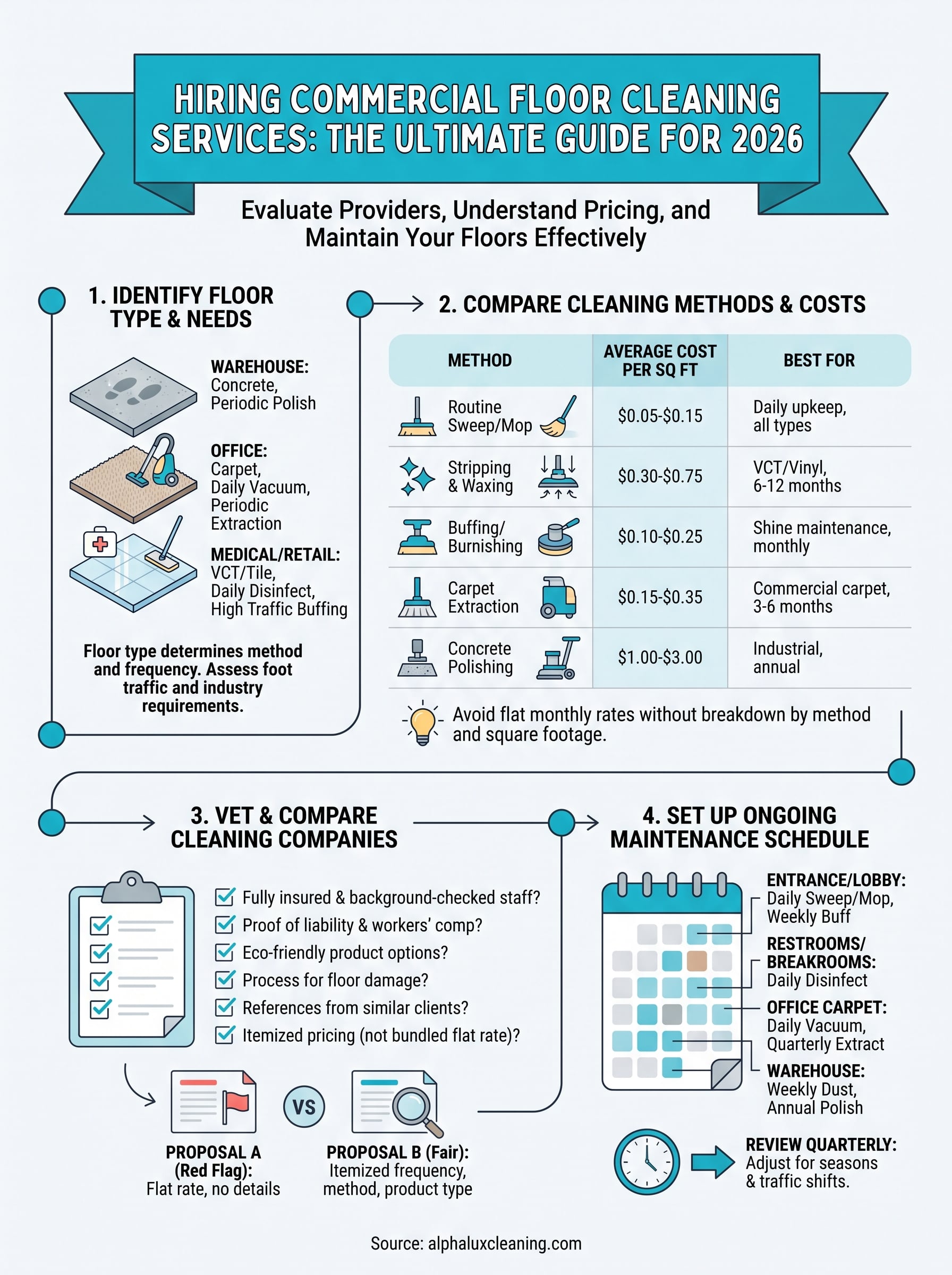 floor cleaning services commercial infographic