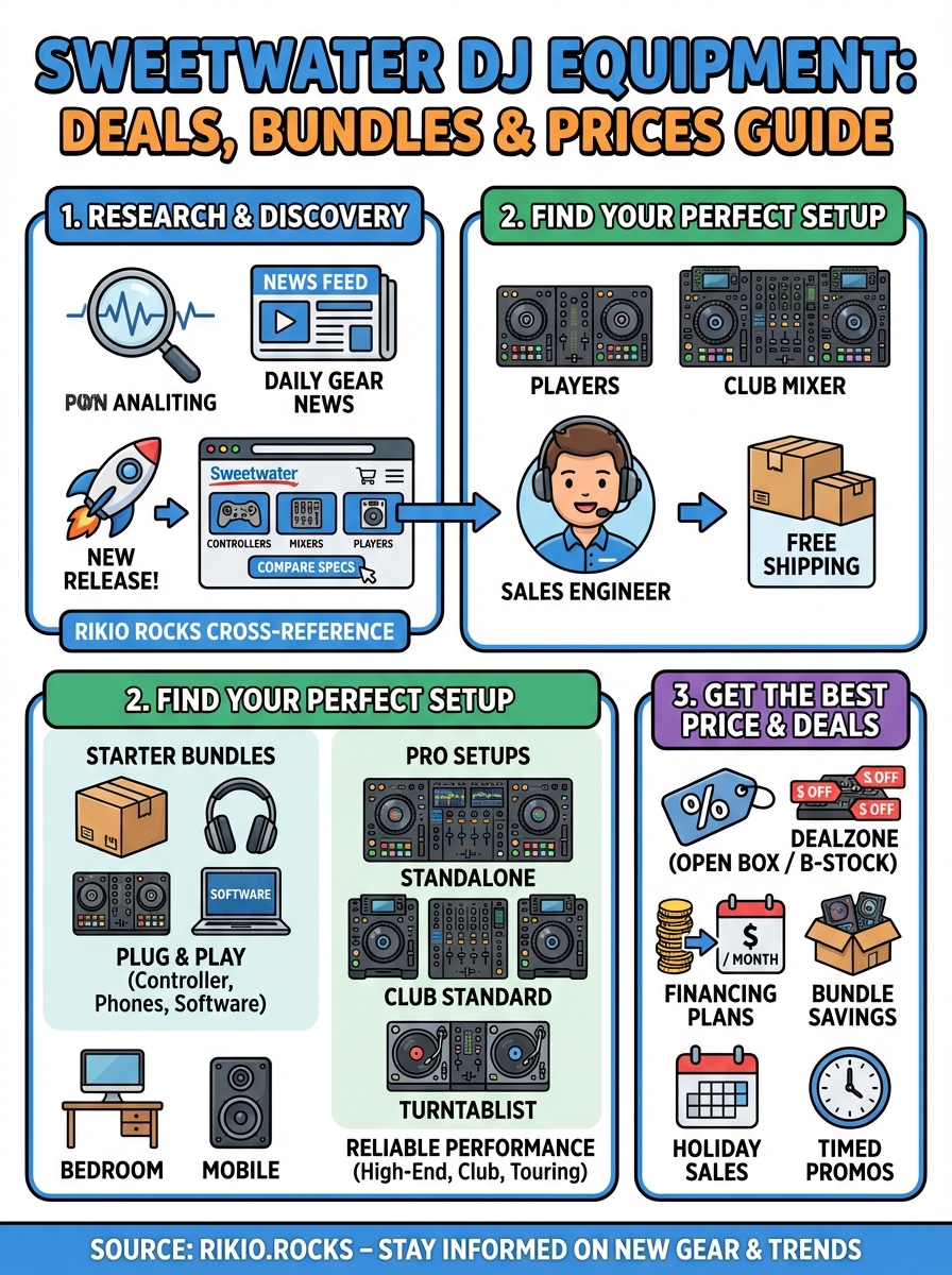 sweetwater dj equipment infographic