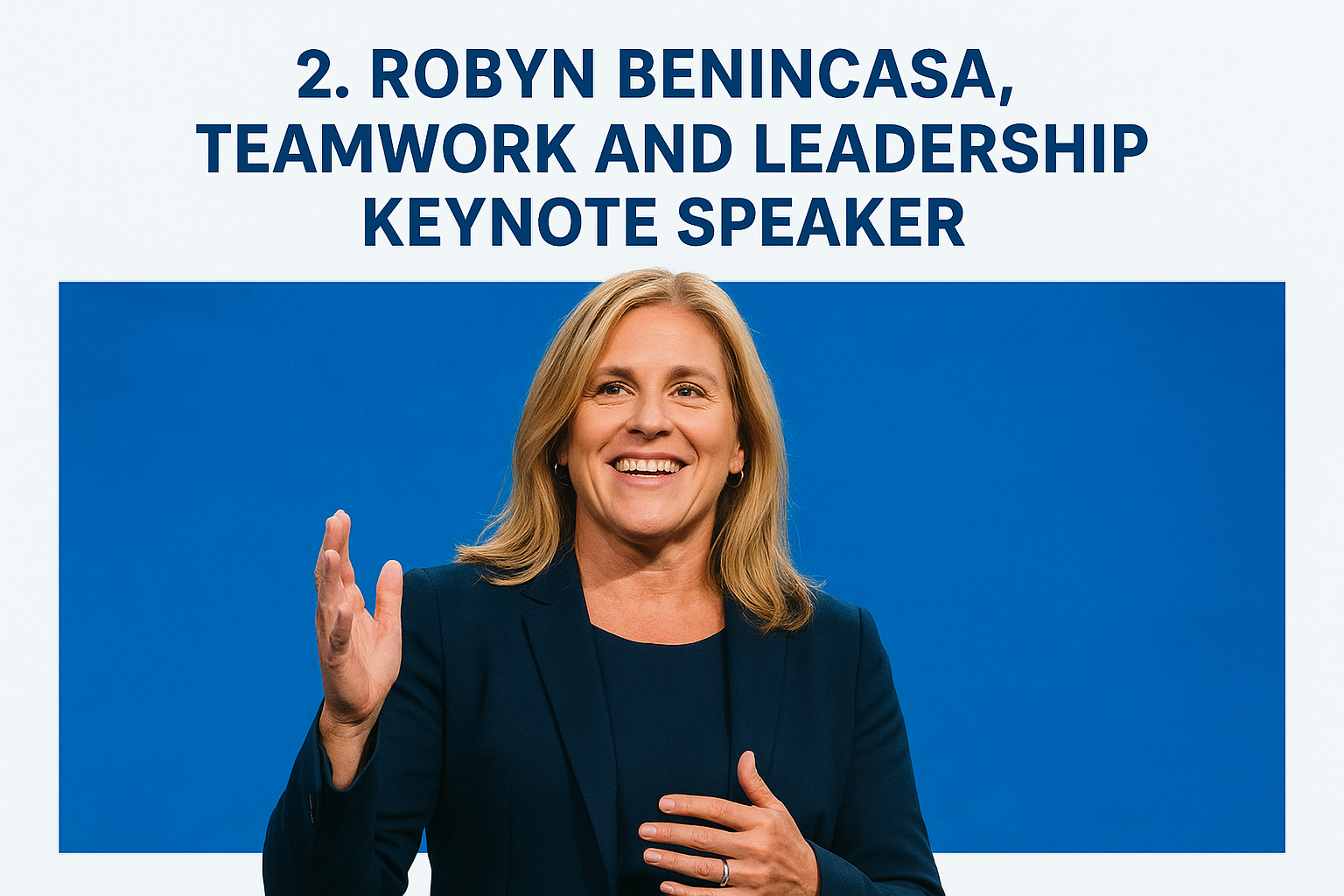 2. Robyn Benincasa, teamwork and leadership keynote speaker