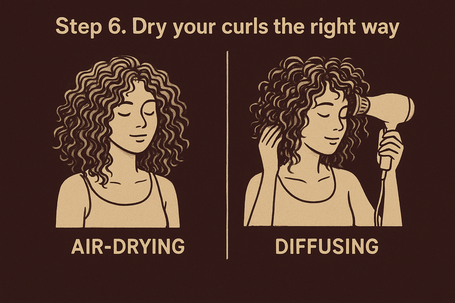 Step 6. Dry your curls the right way