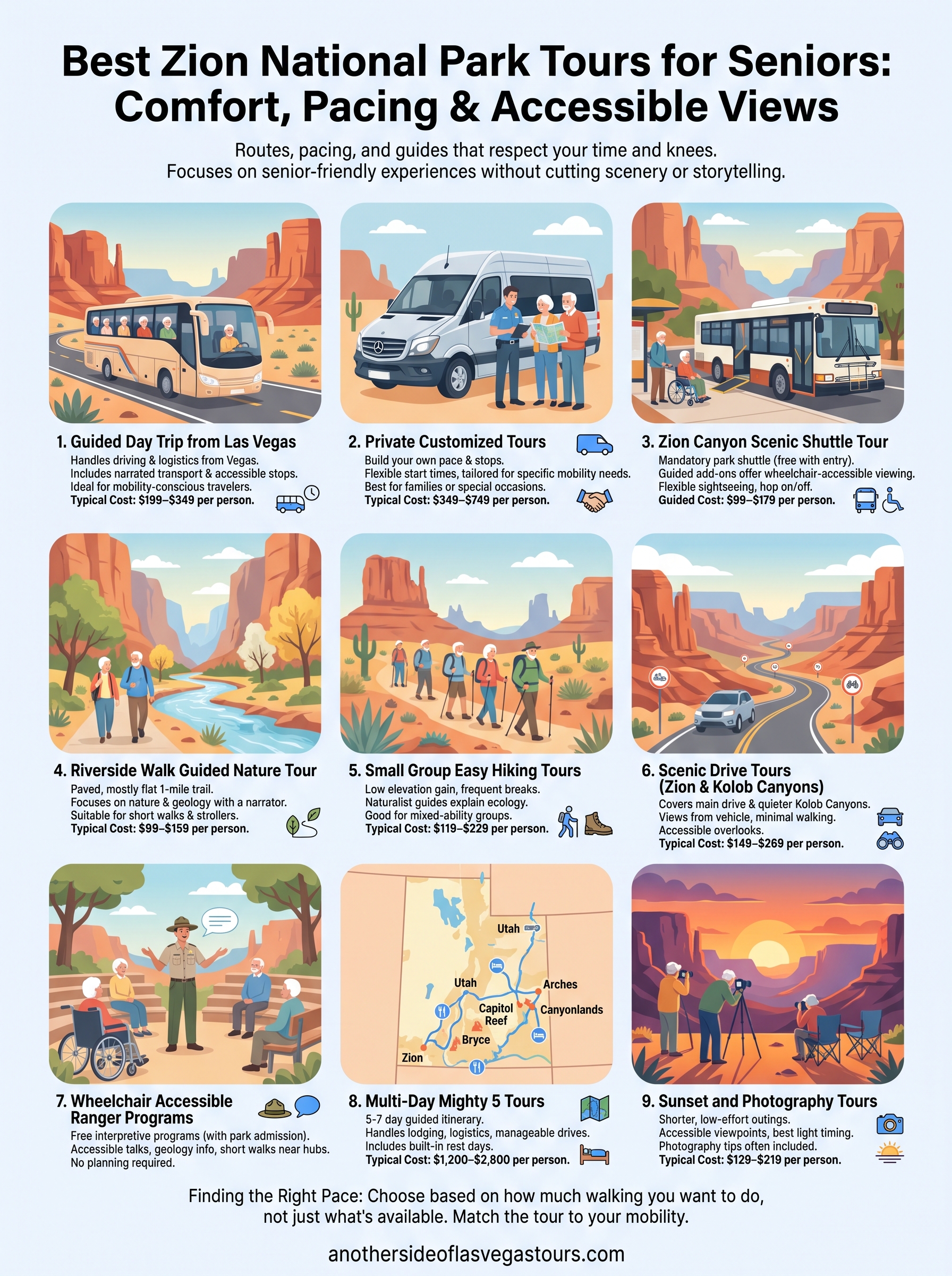 zion national park tours for seniors infographic