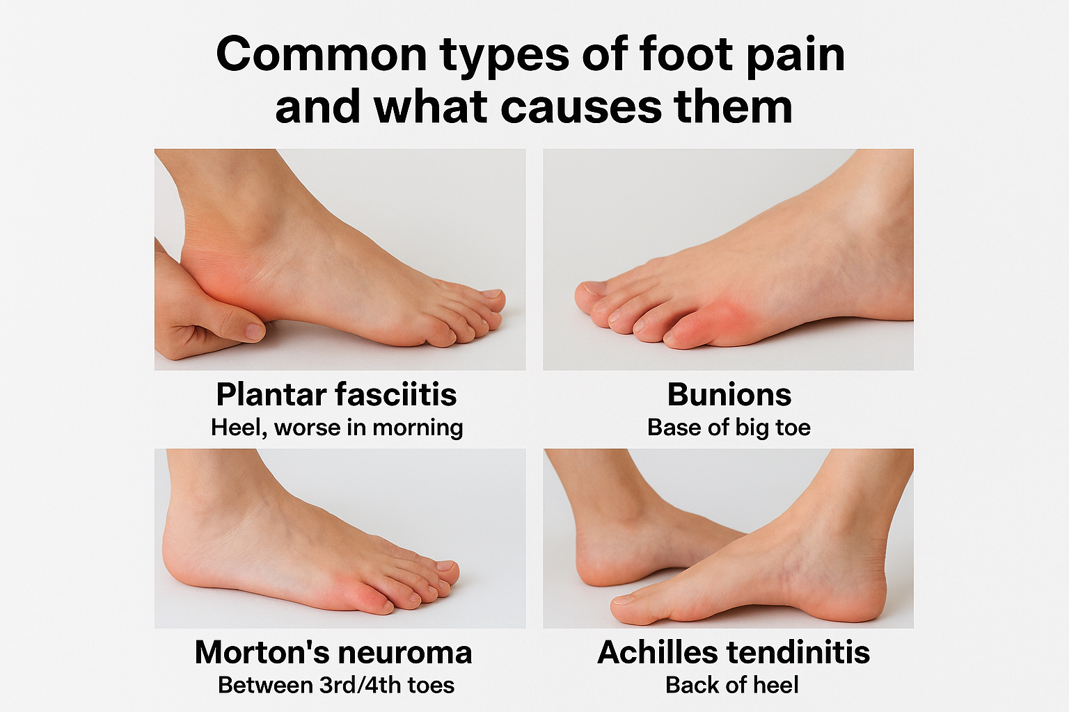 Common types of foot pain and what causes them