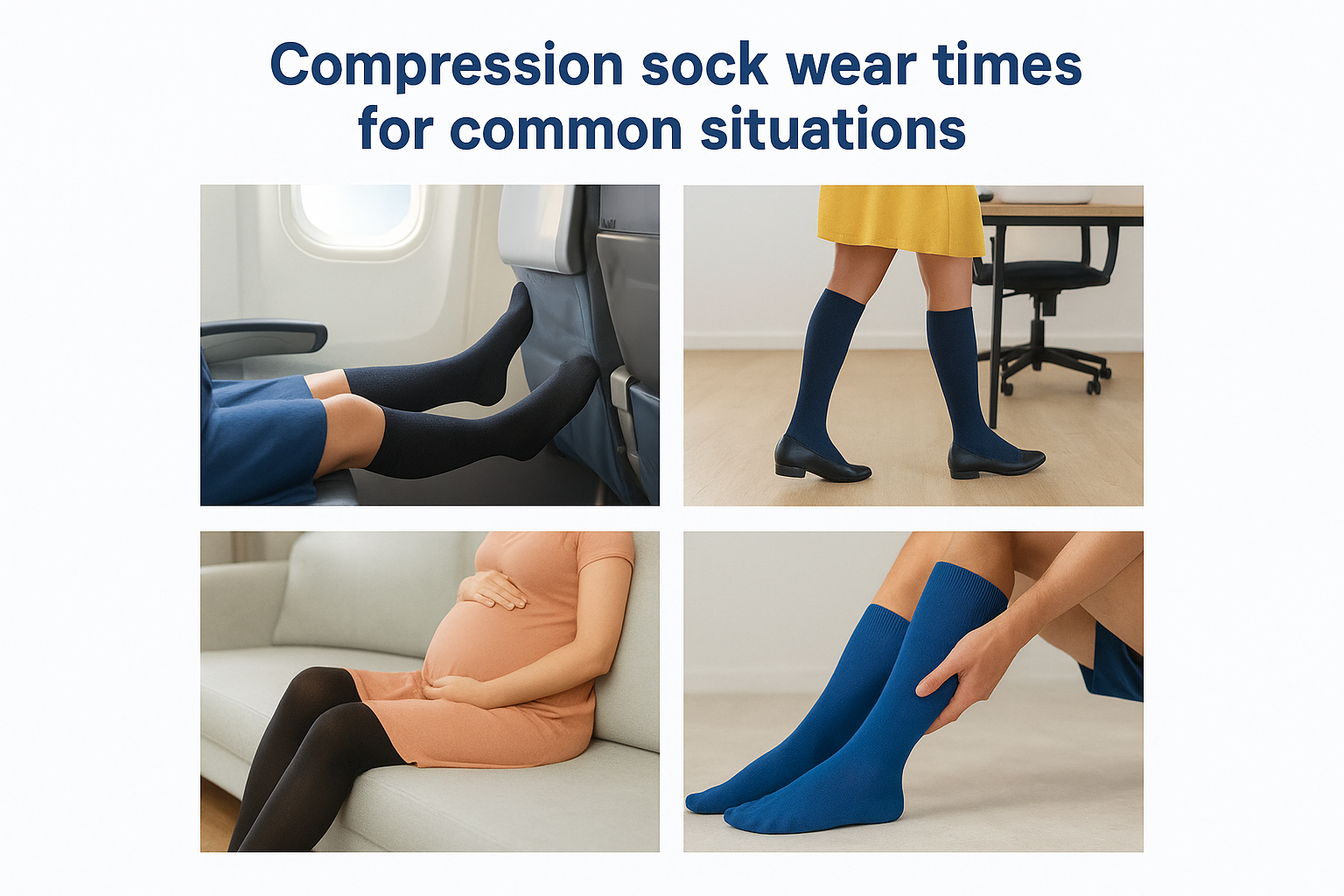 Compression sock wear times for common situations