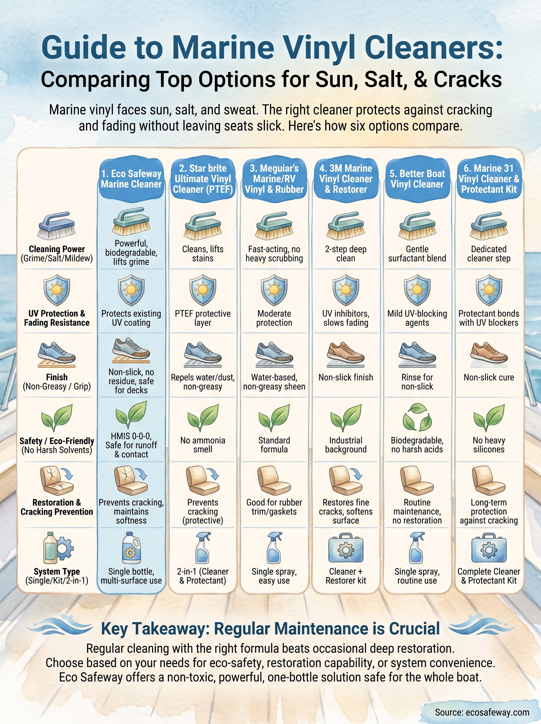 marine vinyl cleaner infographic