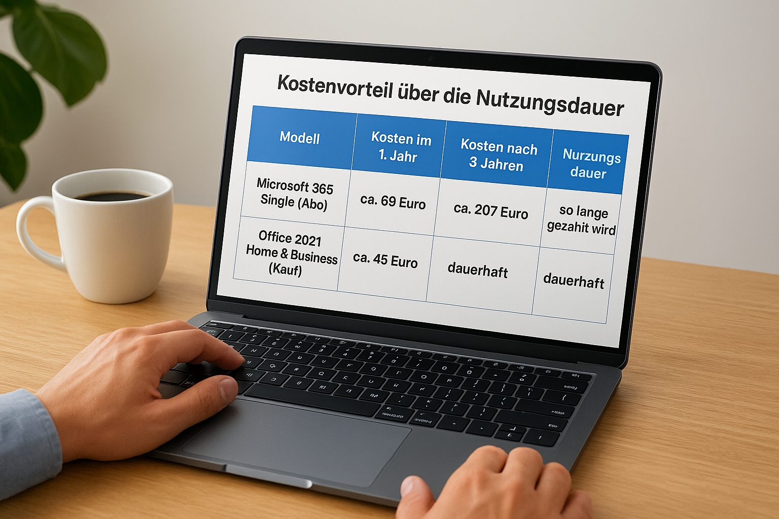 Kostenvorteil über die Nutzungsdauer