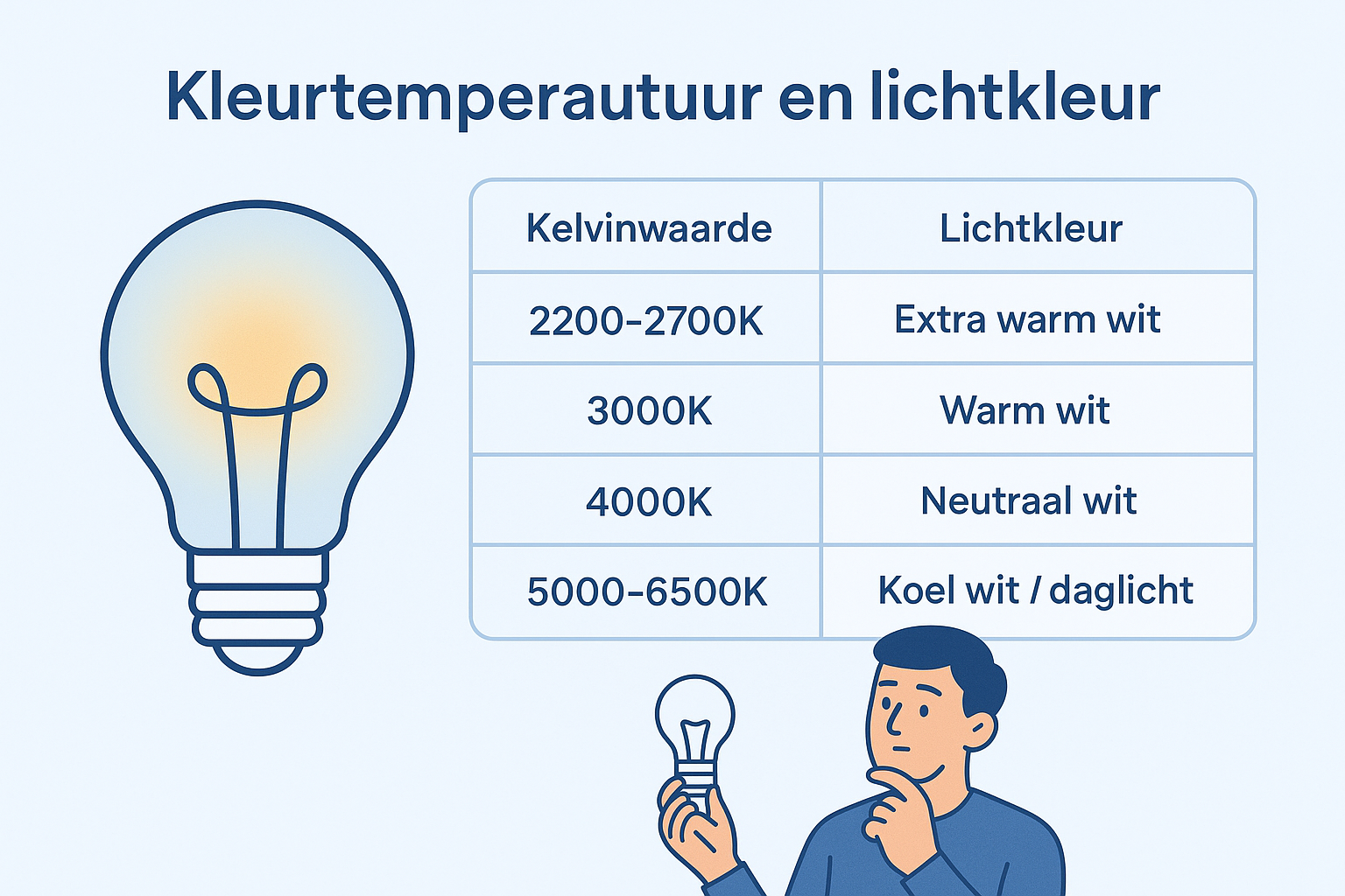 Kleurtemperatuur en lichtkleur