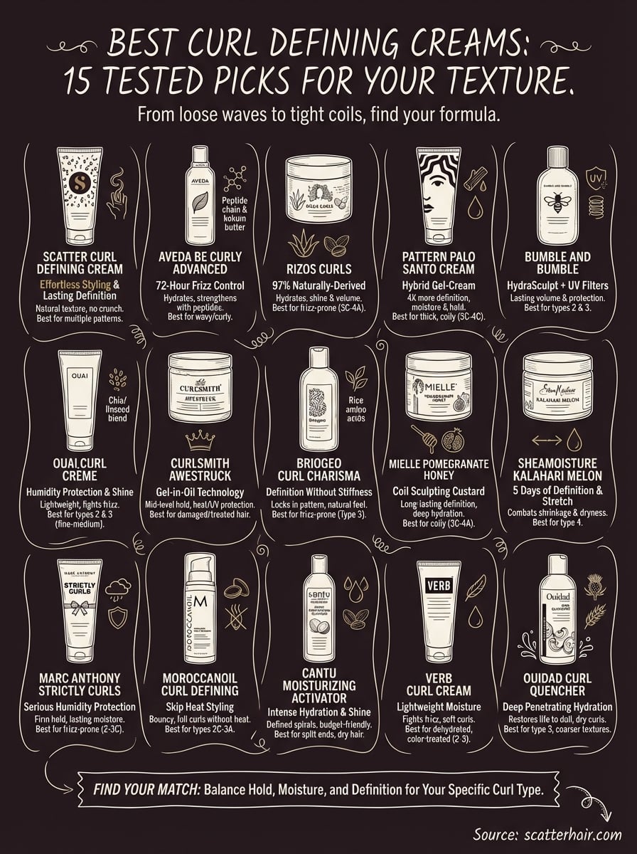 best curl defining cream for curly hair infographic