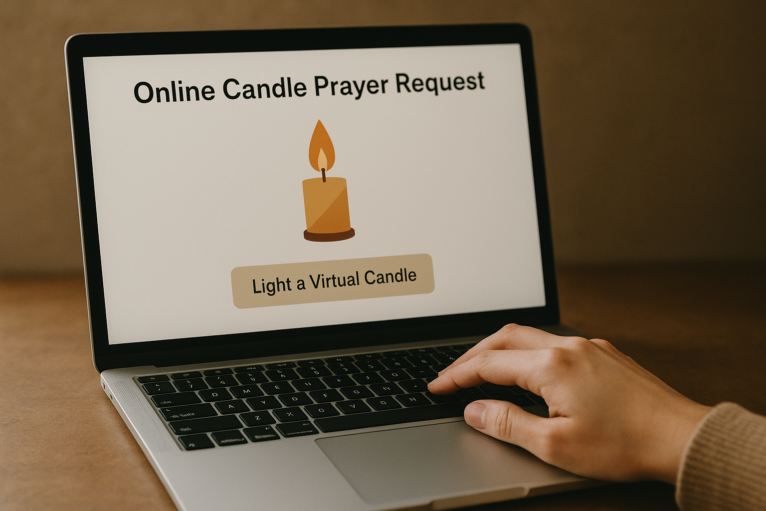 What is an online candle prayer request?
