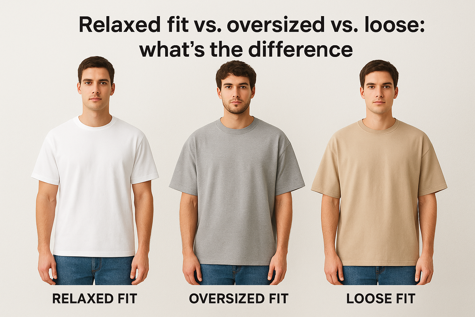 Relaxed fit vs. oversized vs. loose: what's the difference