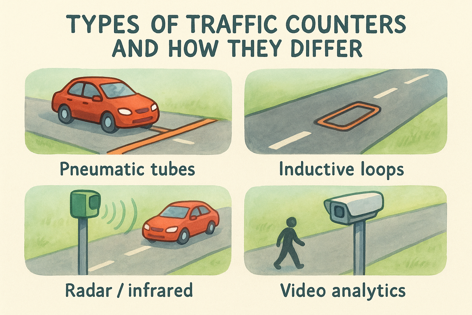 Types of traffic counters and how they differ