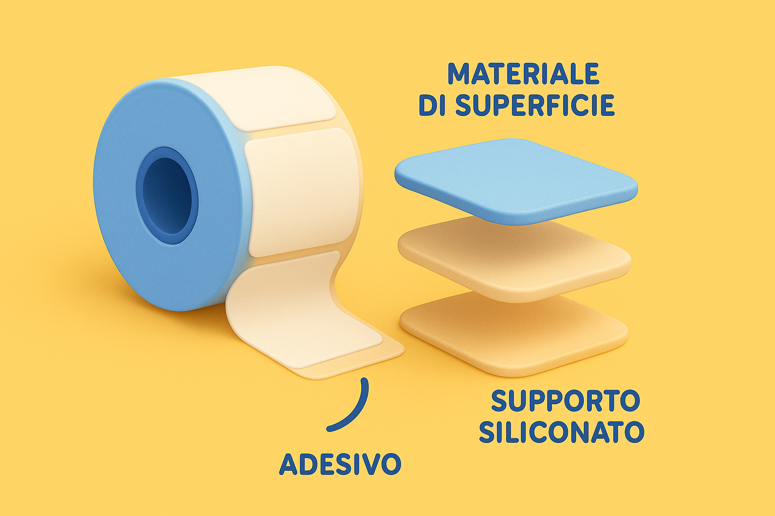 La struttura di una bobina di etichette