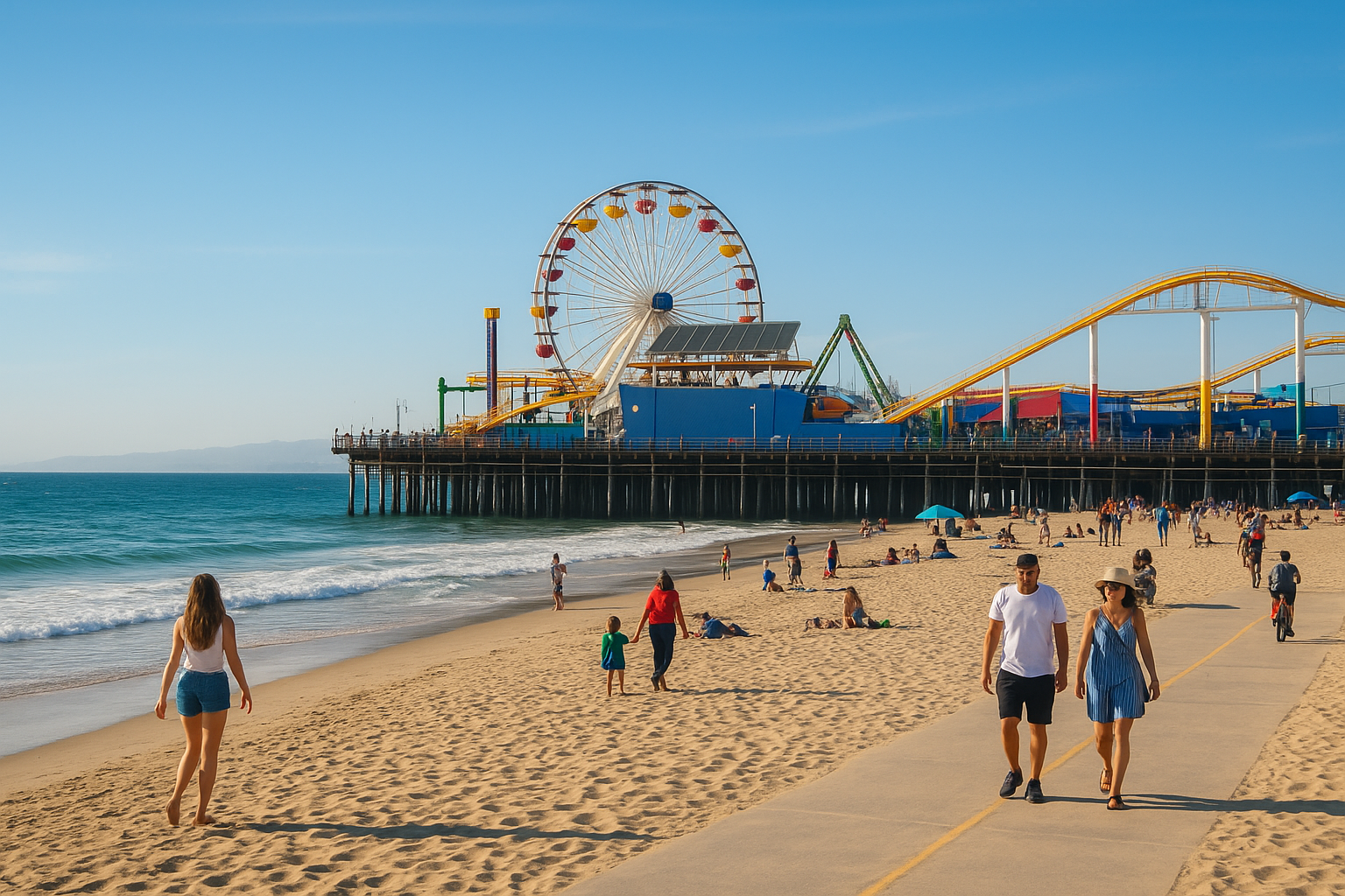6. Stroll the Santa Monica Pier and beach