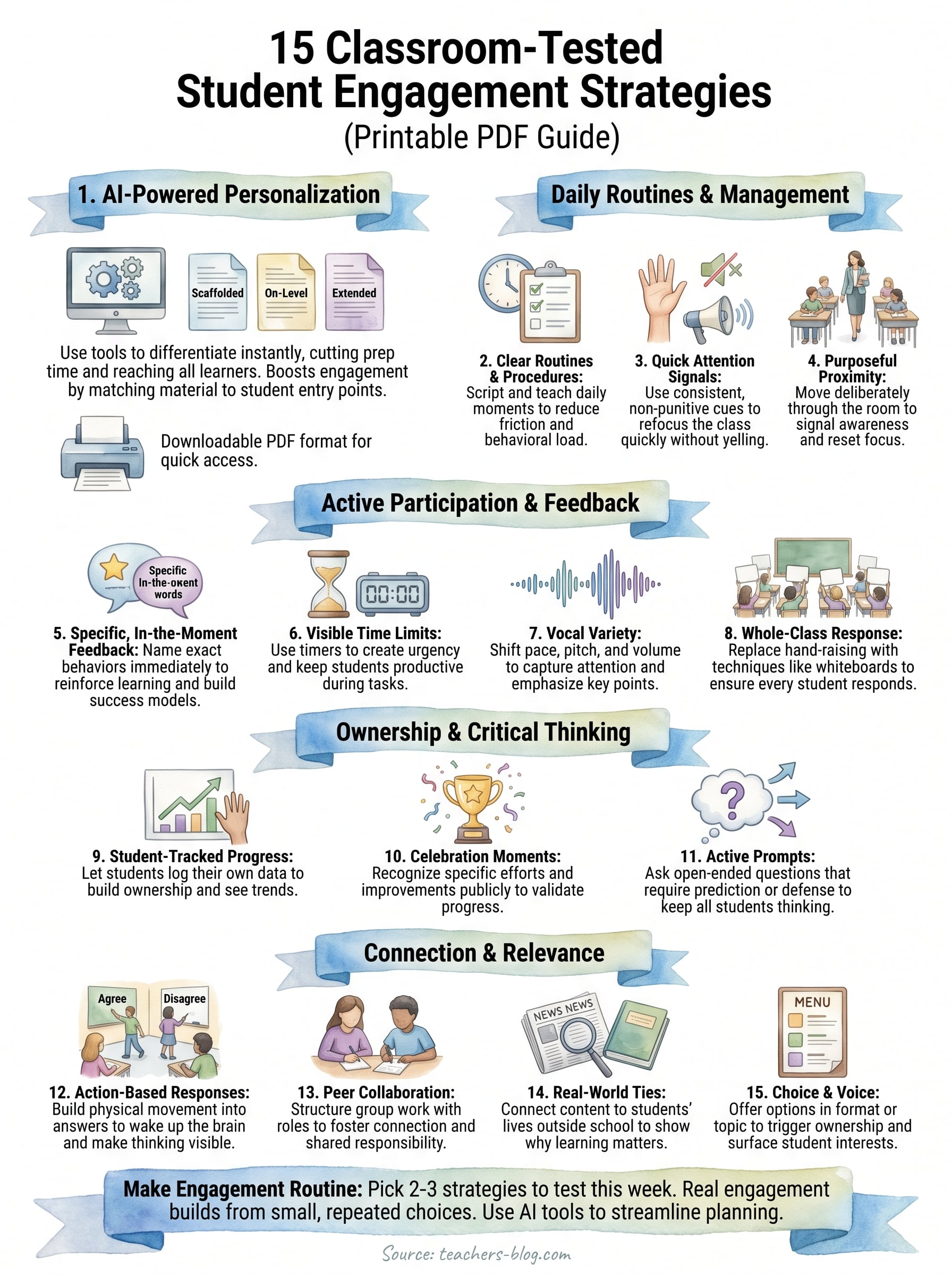 student engagement strategies pdf infographic