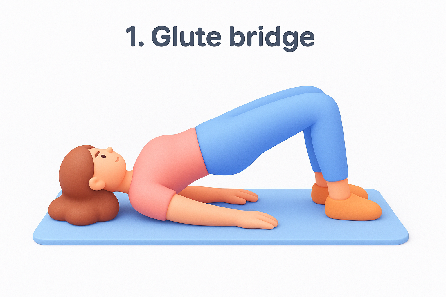 1. Glute bridge
