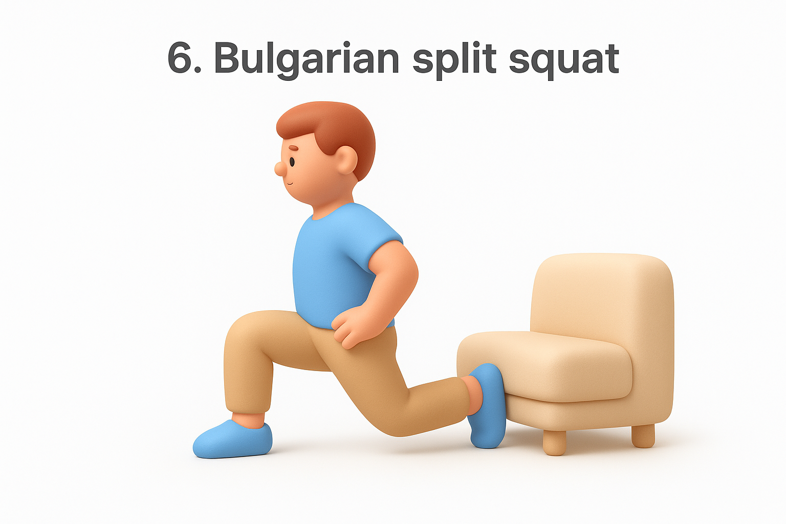 6. Bulgarian split squat