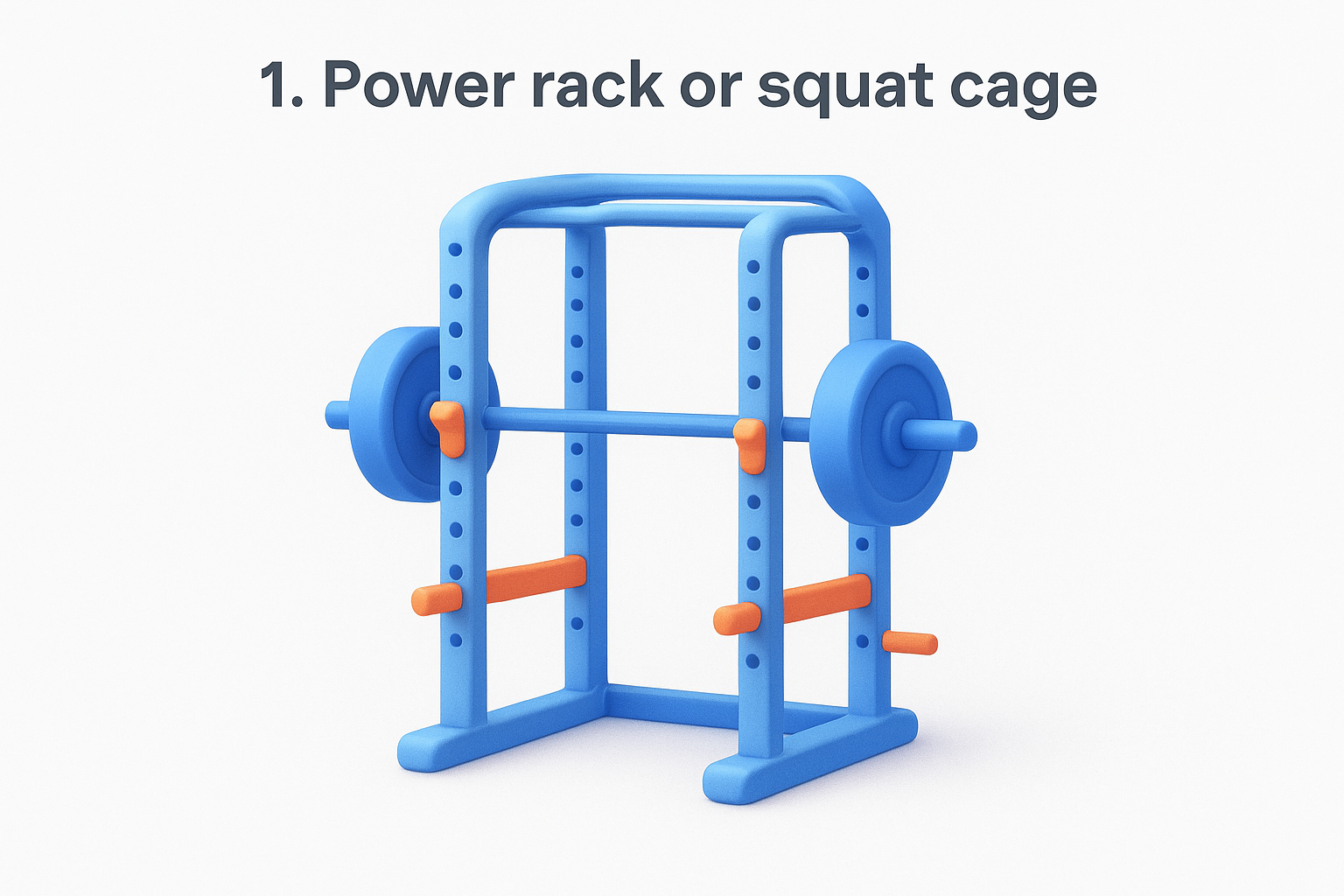 1. Power rack or squat cage