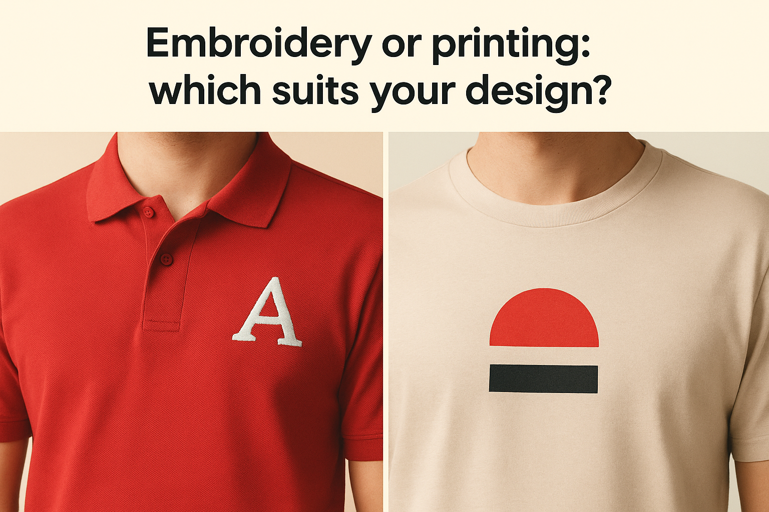 Embroidery or printing: which suits your design?