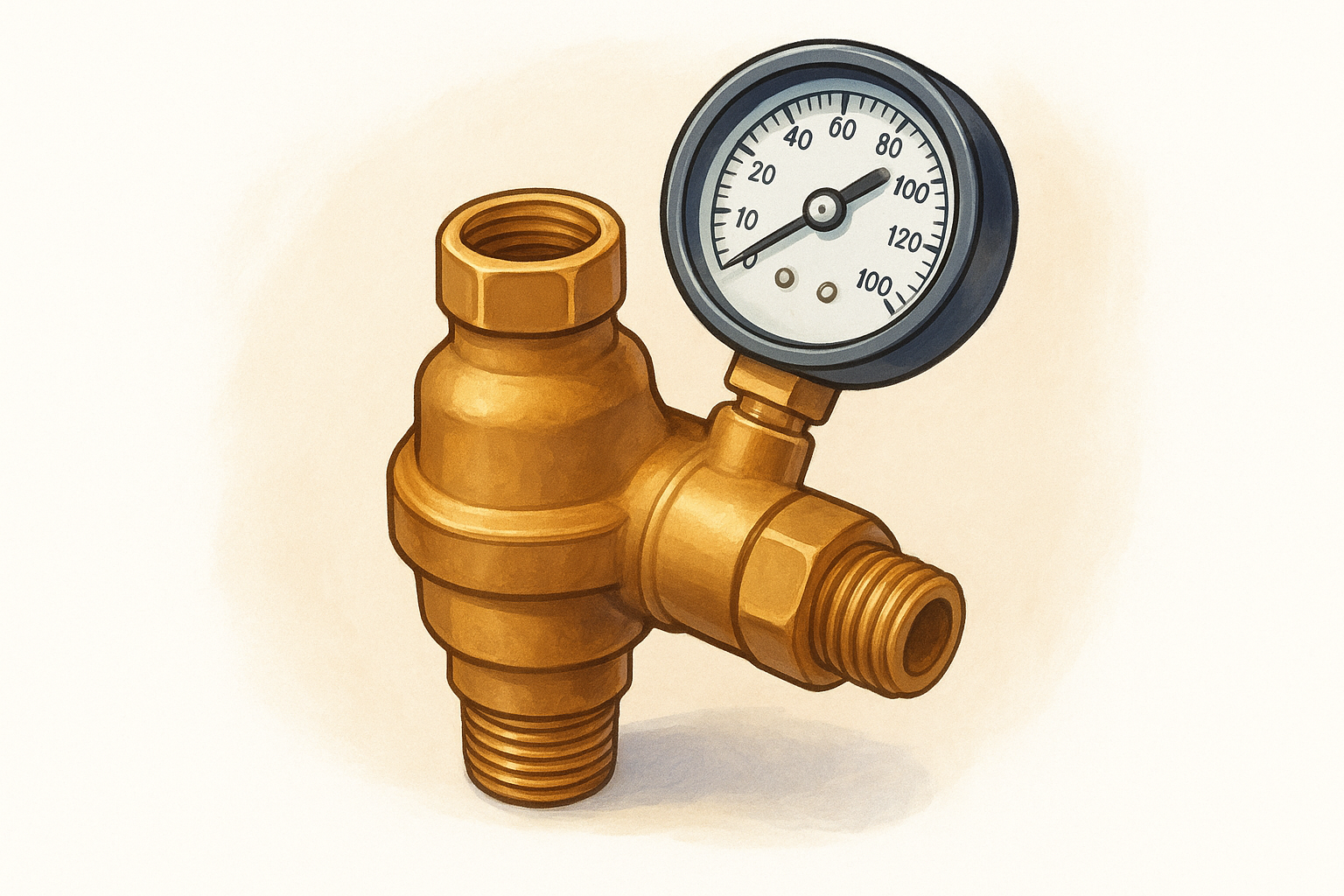 1. Camco RV Brass Water Pressure Regulator With Gauge