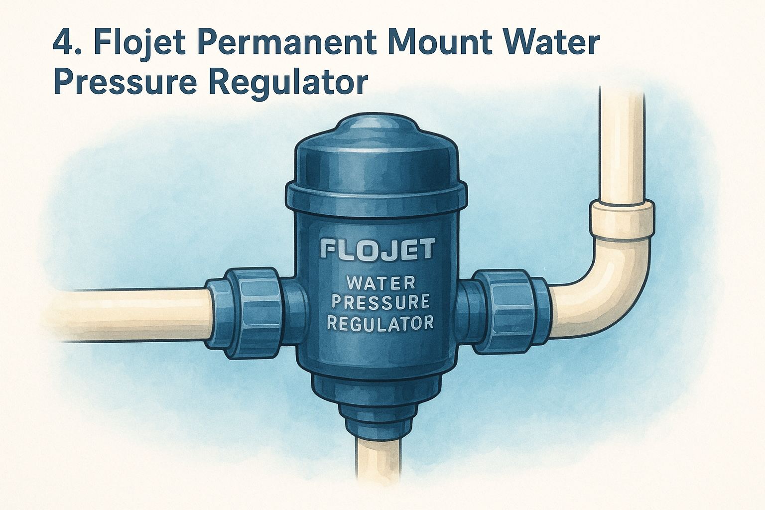 4. Flojet Permanent Mount Water Pressure Regulator