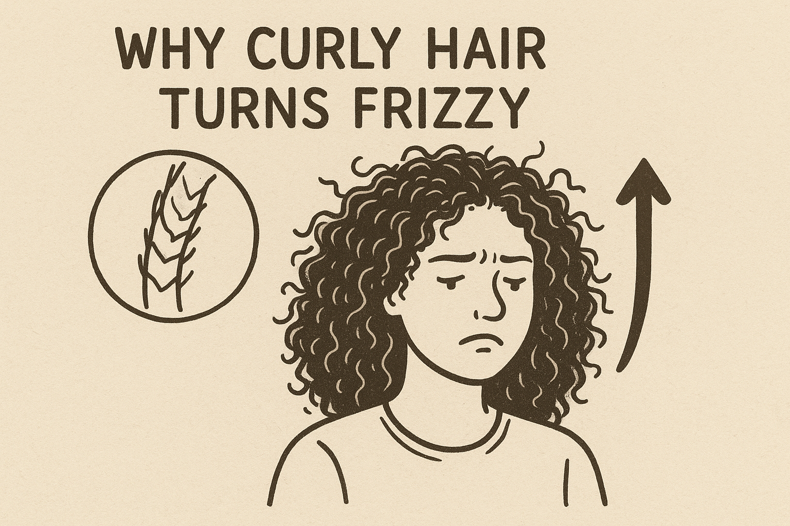 Why curly hair turns frizzy