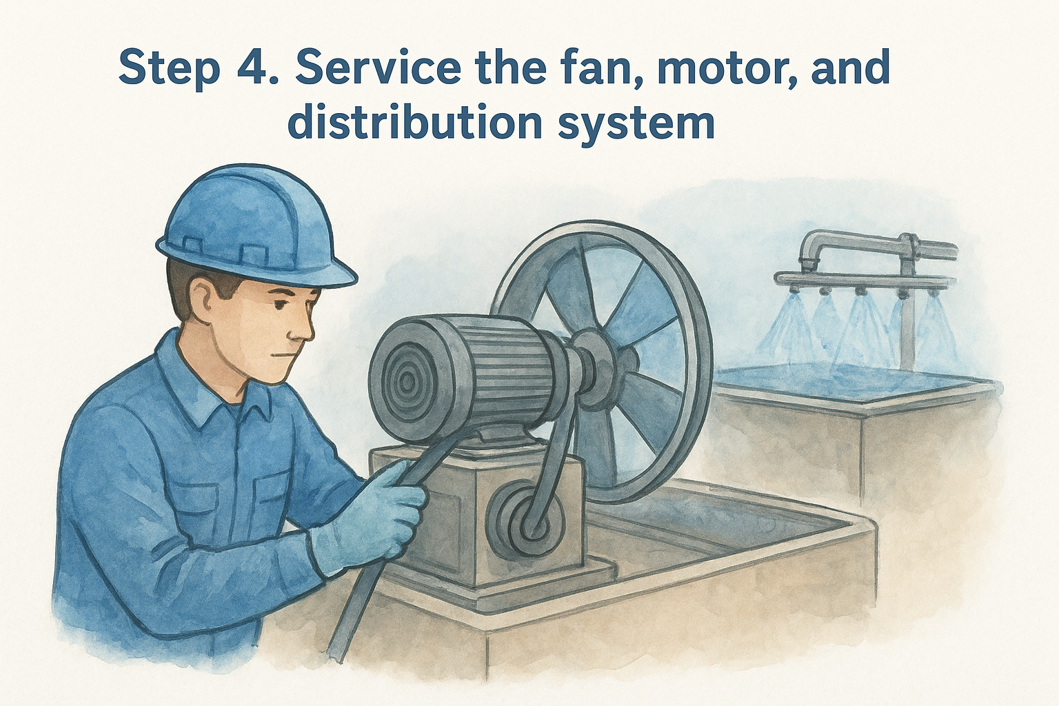 Step 4. Service the fan, motor, and distribution system