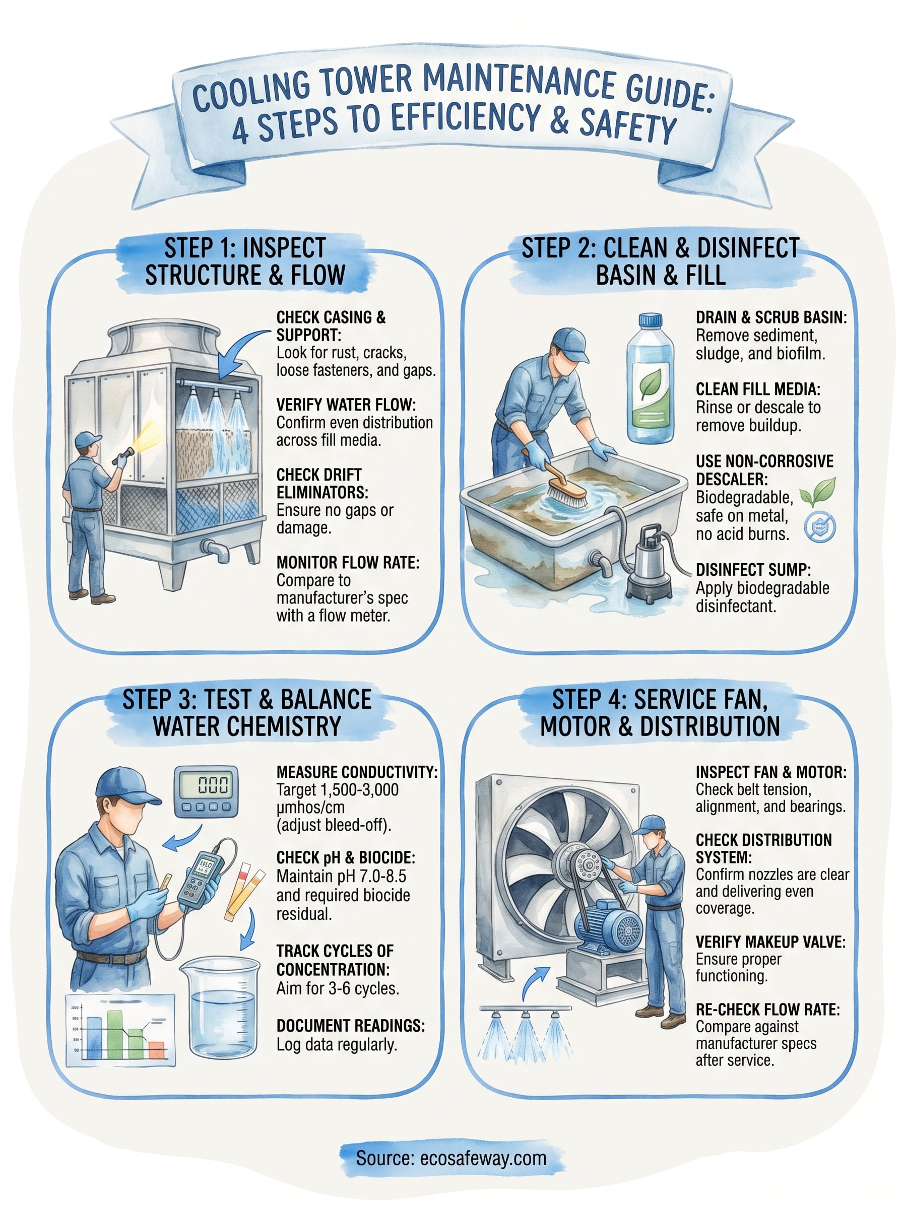 cooling tower maintenance infographic
