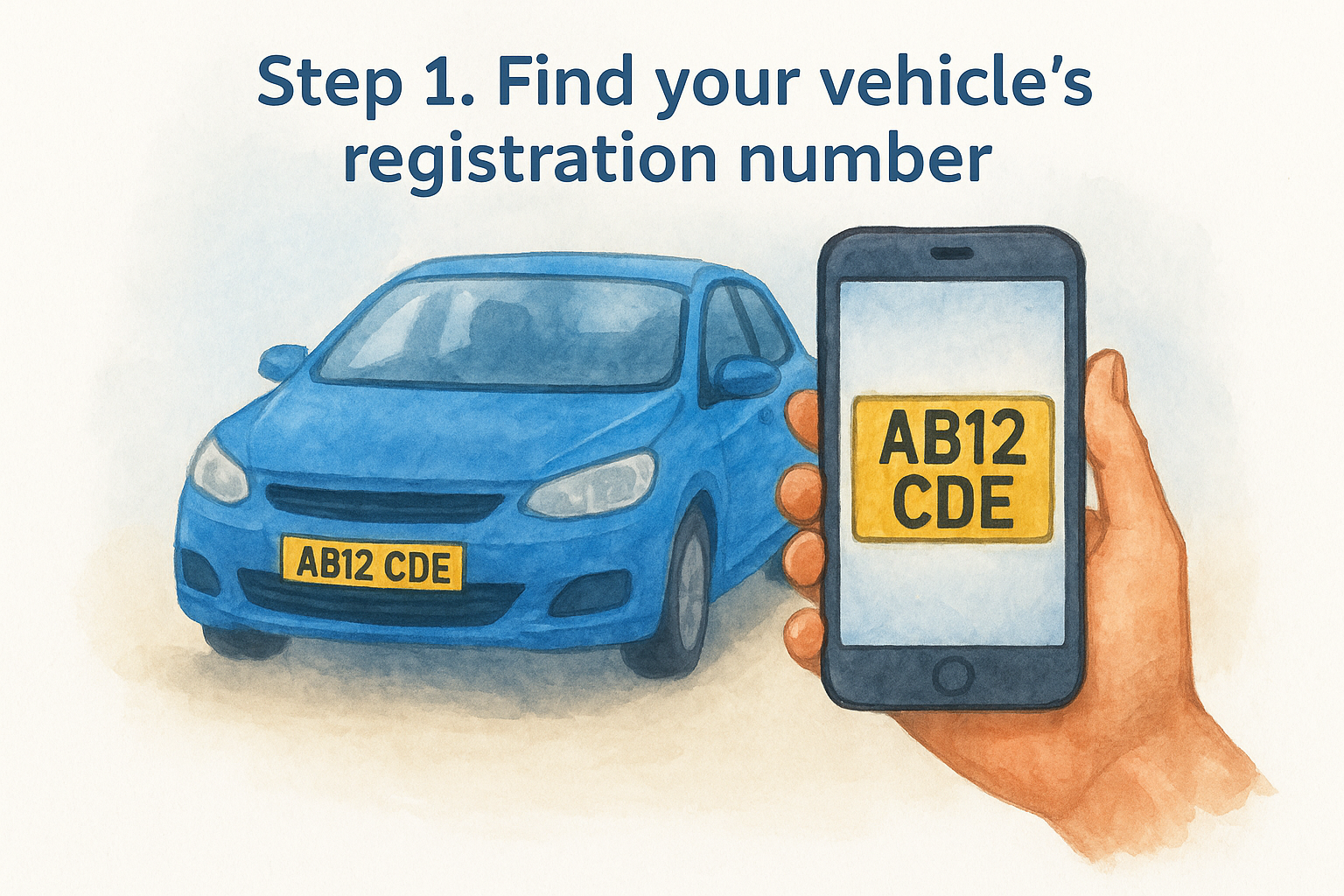 Step 1. Find your vehicle's registration number