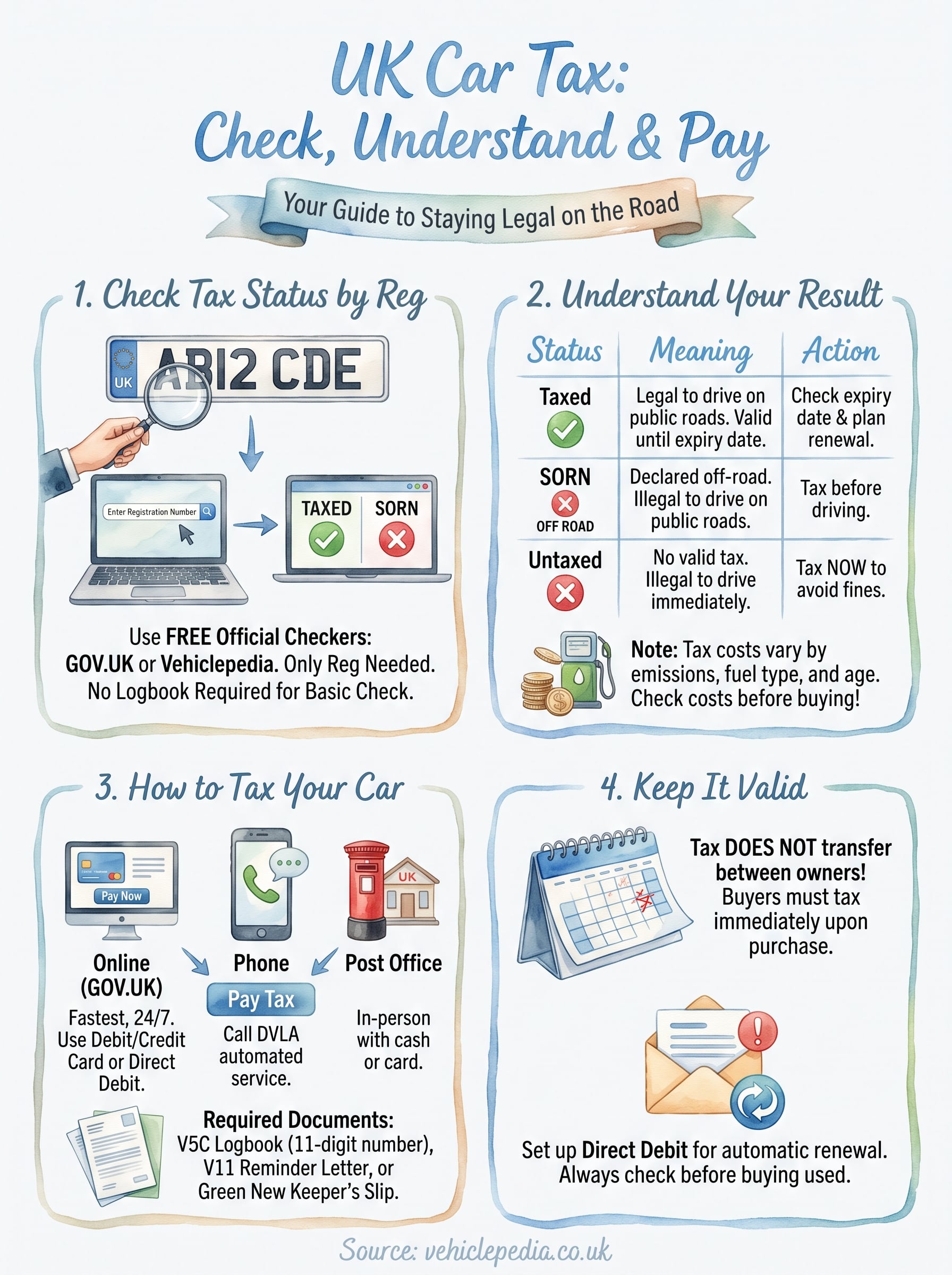 car tax checker by reg infographic