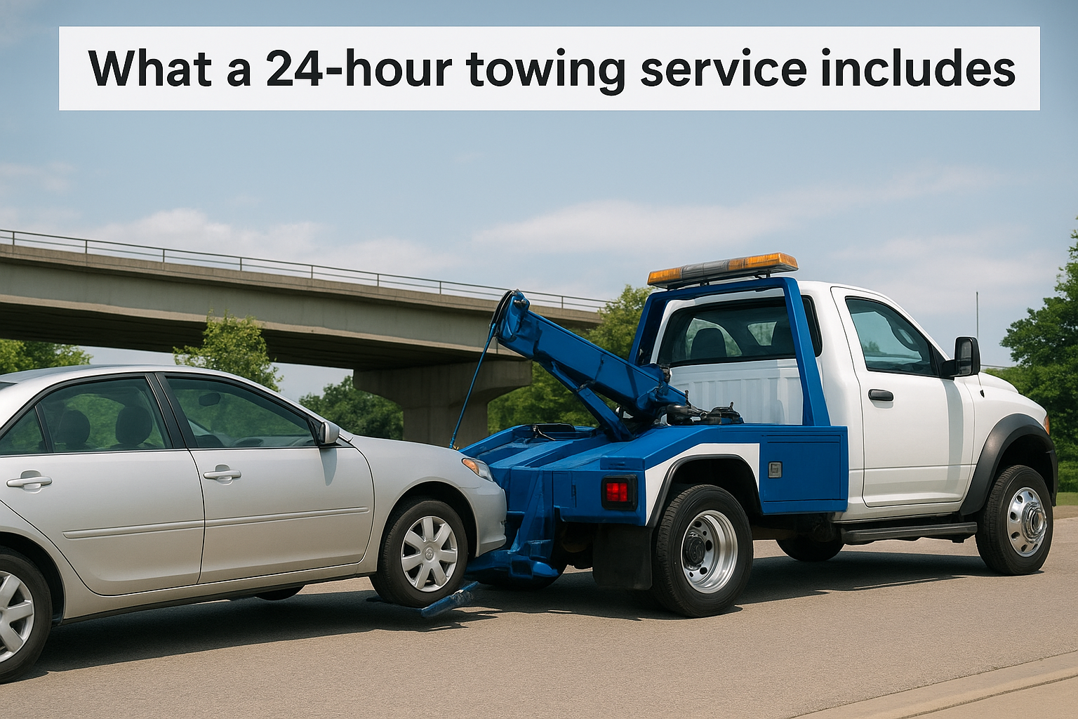 What a 24-hour towing service includes