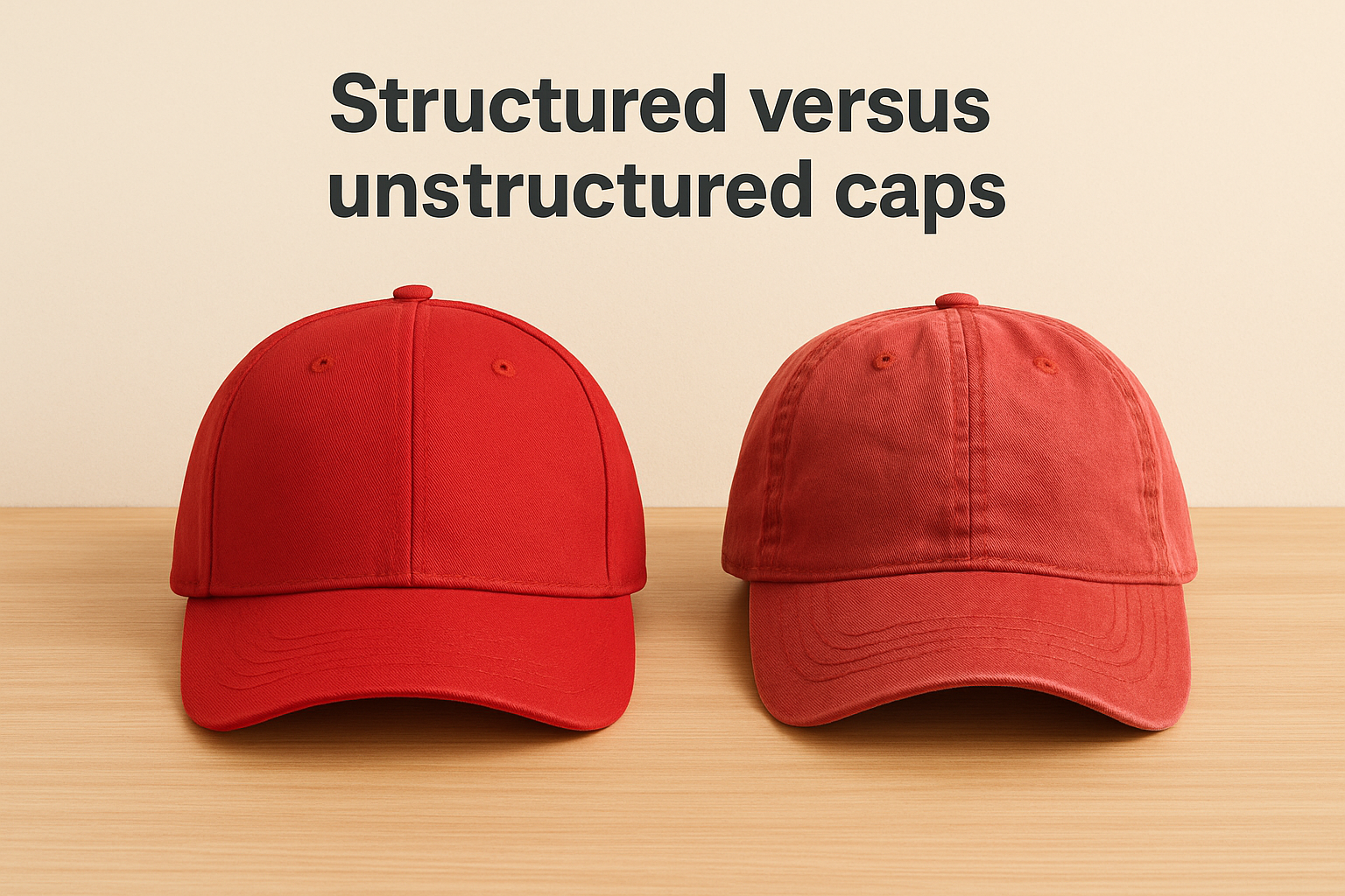 Structured versus unstructured caps