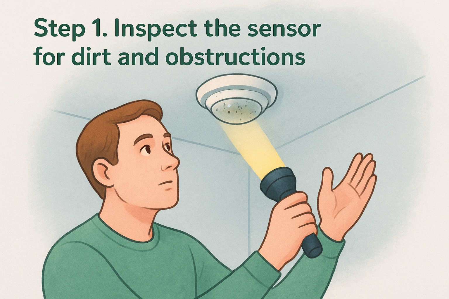 Step 1. Inspect the sensor for dirt and obstructions