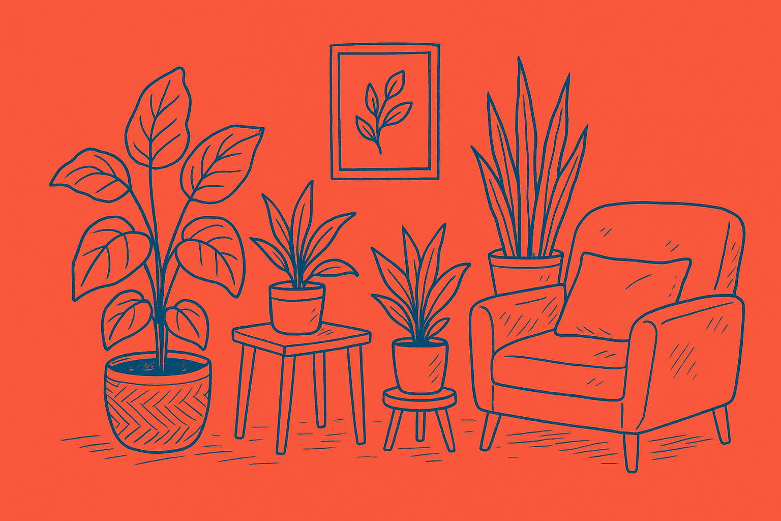 Bring in plants for softness and color