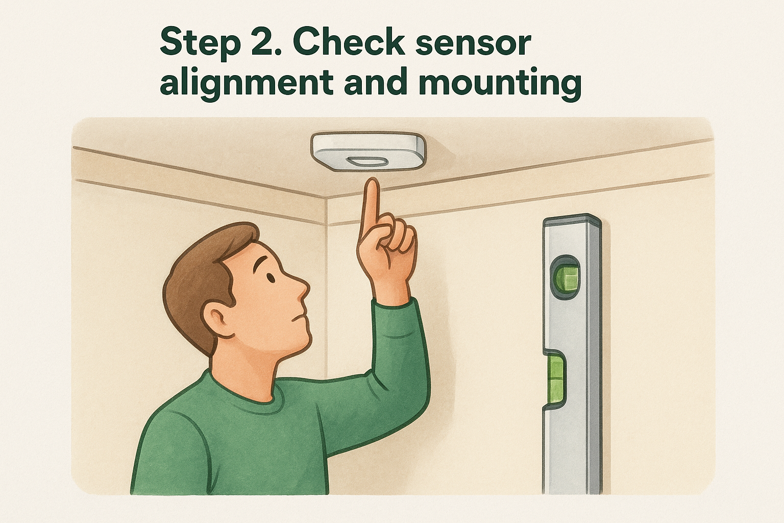 Step 2. Check sensor alignment and mounting