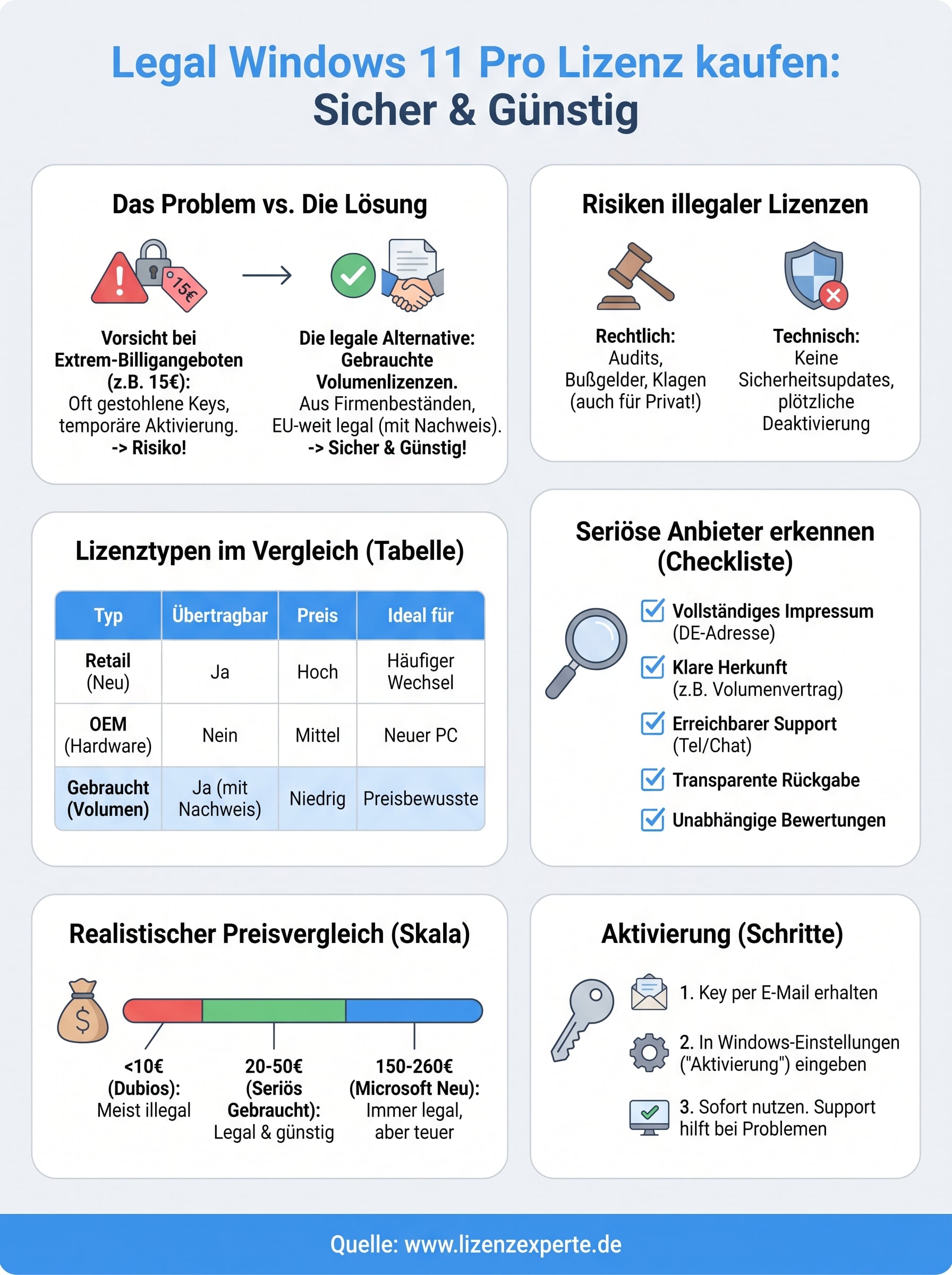windows 11 pro lizenz kaufen legal infographic
