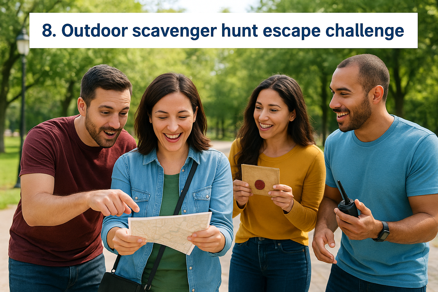 8. Outdoor scavenger hunt escape challenge