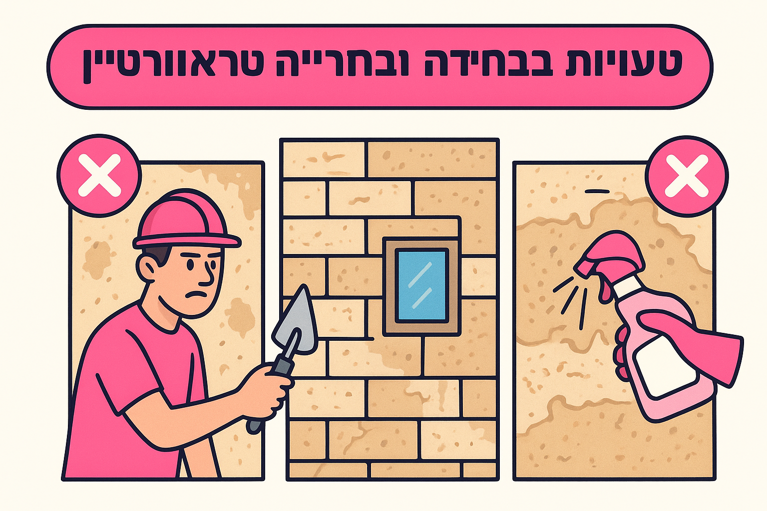טעויות נפוצות בבחירה ובתחזוקת חיפוי טרוורטין