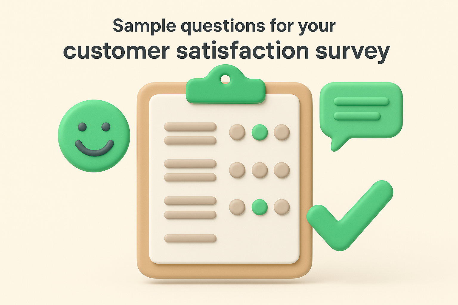 Sample questions for your customer satisfaction survey