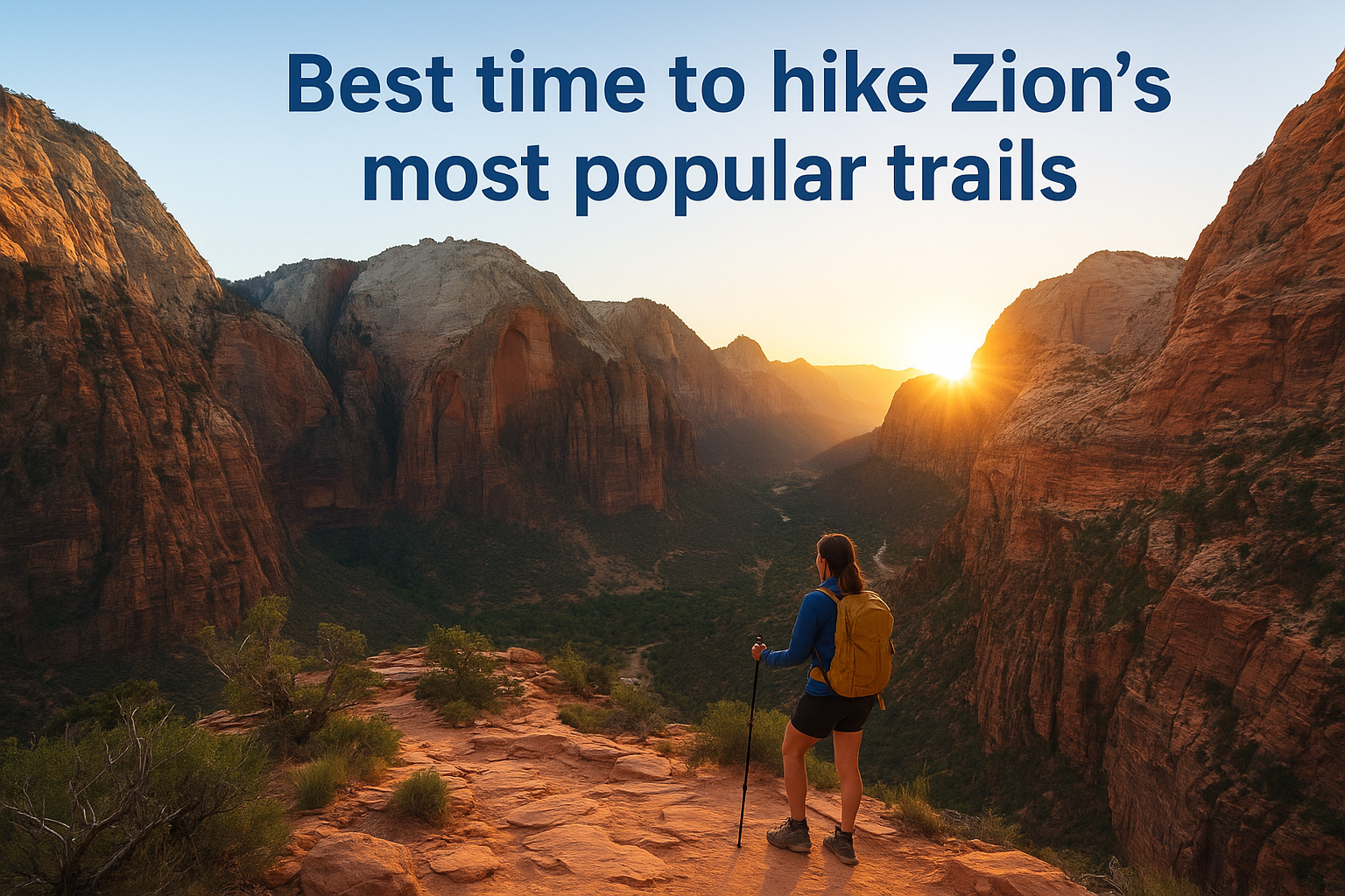 Best time to hike Zion's most popular trails