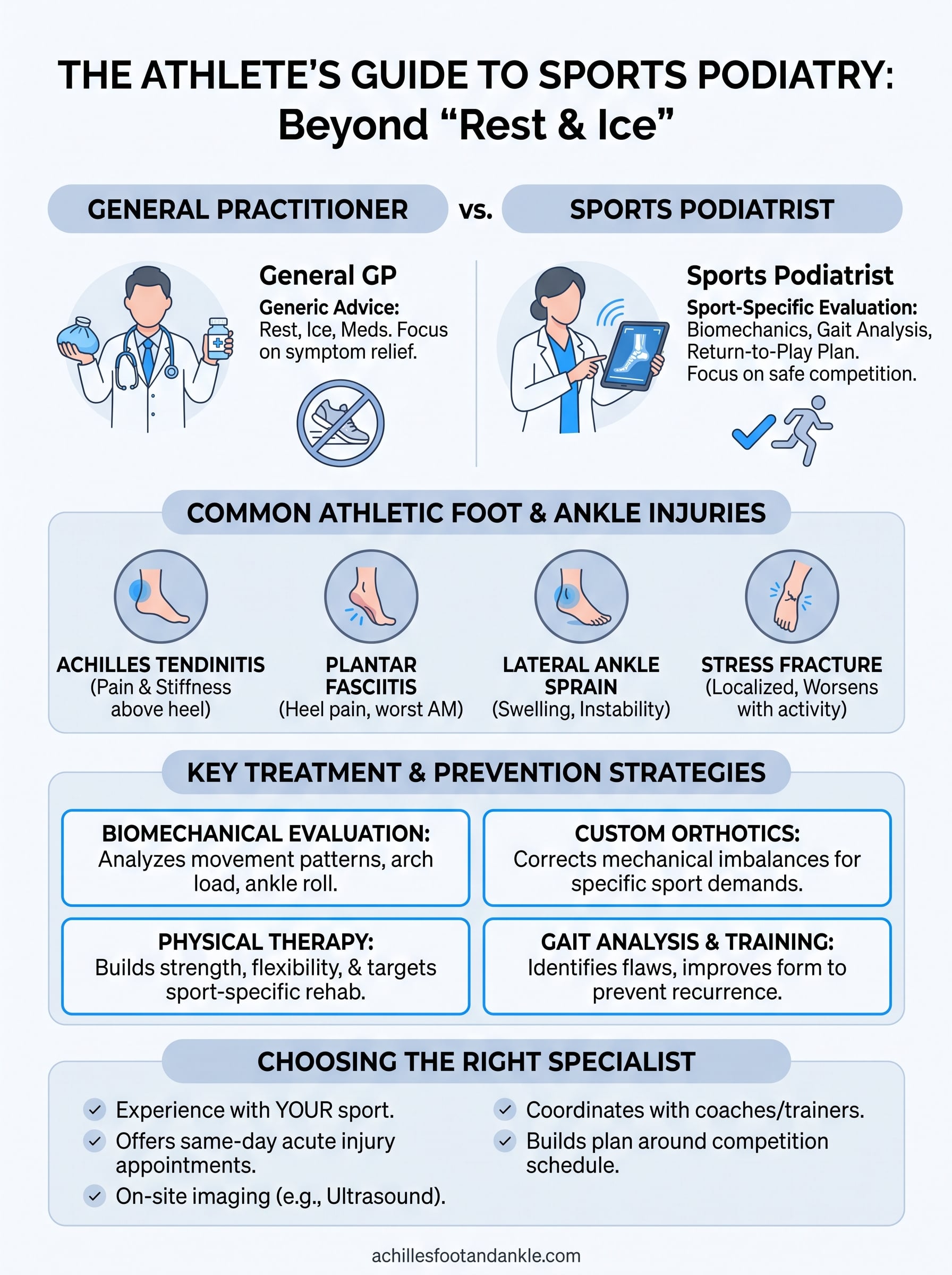 podiatrist for athletes near me infographic