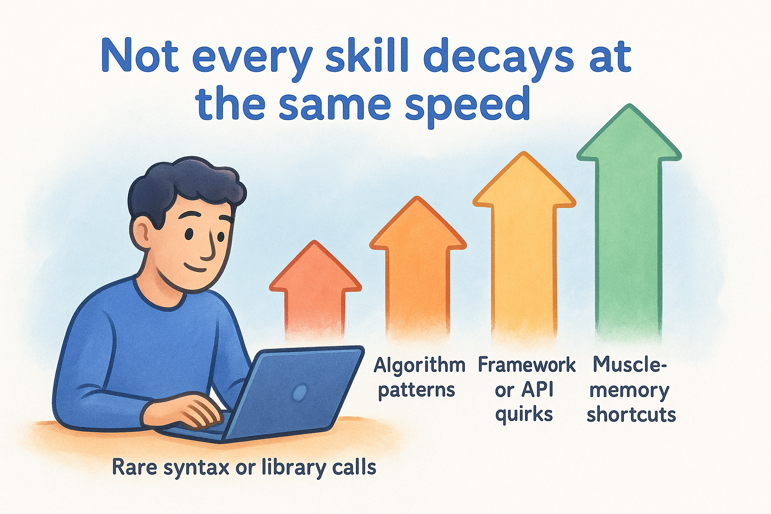 Not every skill decays at the same speed