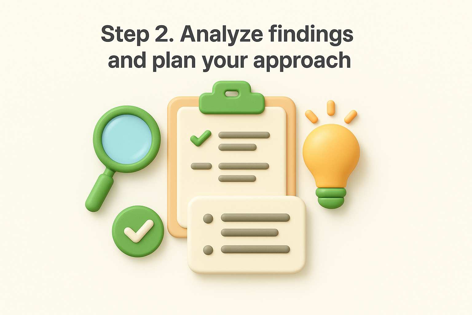Step 2. Analyze findings and plan your approach