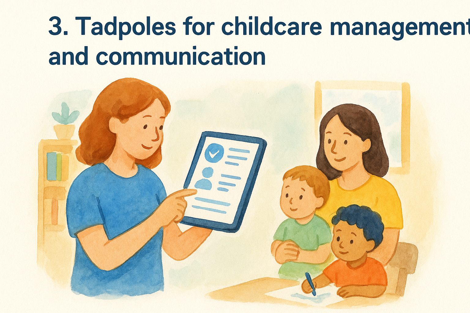 3. Tadpoles for childcare management and communication