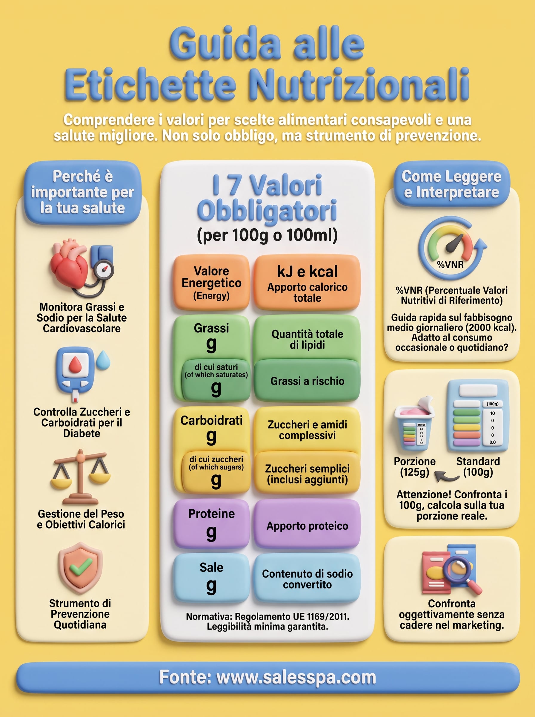 etichette nutrizionali infographic