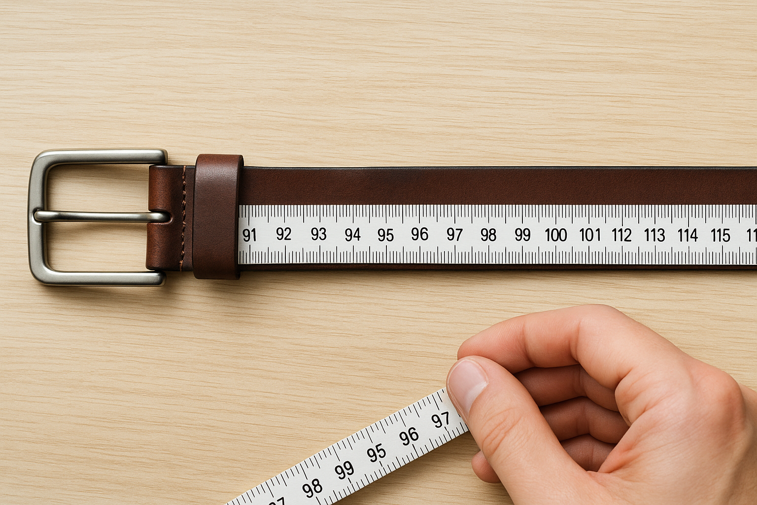 Vorhandenen Gürtel als Maß nutzen