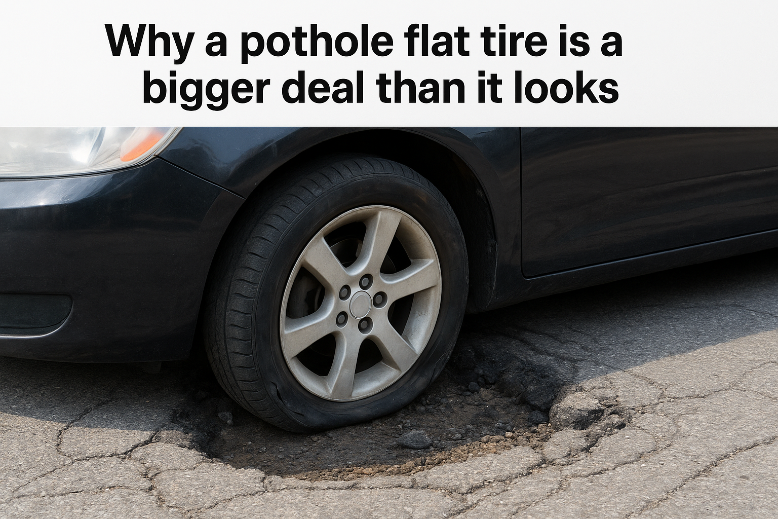 Flat Tire from a Pothole: Fixable or Time for a Tow? Why a pothole flat tire is a bigger deal than it looks