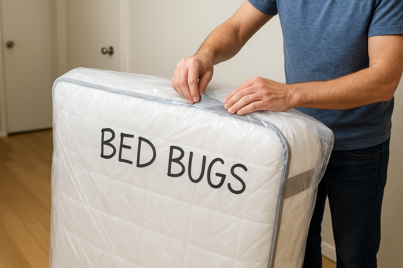 Step 2. Wrap and seal the mattress before moving it