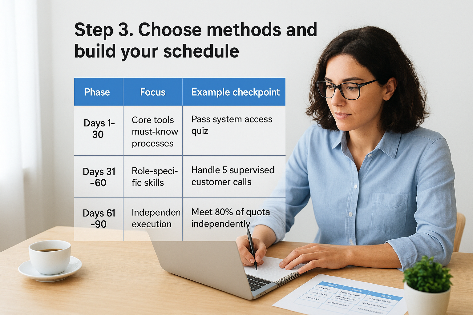 Step 3. Choose methods and build your schedule