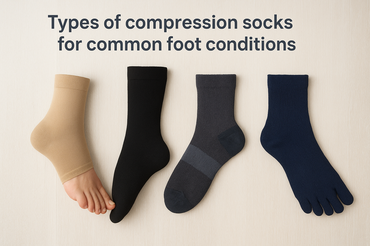 Types of compression socks for common foot conditions