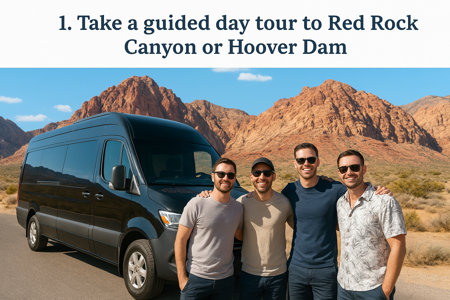 1. Take a guided day tour to Red Rock Canyon or Hoover Dam