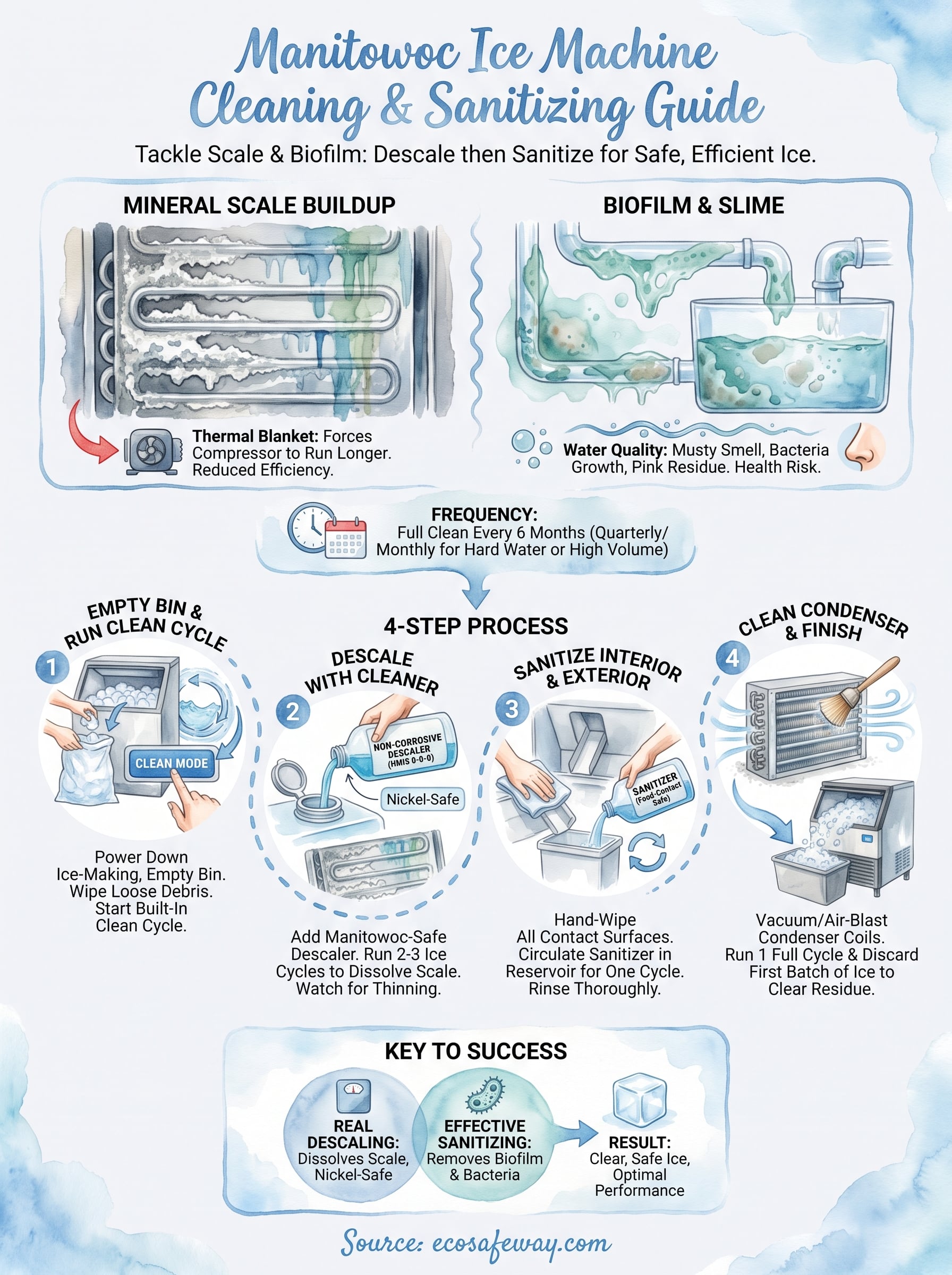 manitowoc ice machine cleaner infographic